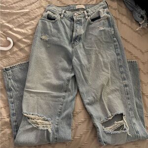Distressed Light Blue Jeans